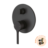 Vivid Slimline Oval Switchmix Shower/Bath Diverter Phoenix Mixer Fit off Kit - Matte Black